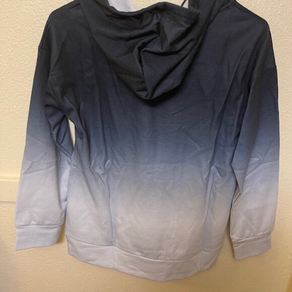 Tie dye Black and Gray Hoodie (XS) - Picture 2 of 3